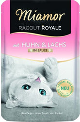 Miamor Ragout Royale in Sauce kana & lohi kissalle 100 g MAISTELUPAKKAUS