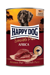 Happy Dog Pur Africa – Strutsi 400 g MAISTELUPAKKAUS