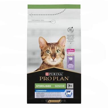 Pro Plan Cat Sterilised Senior 7+ Longevis Turkey 10 kg