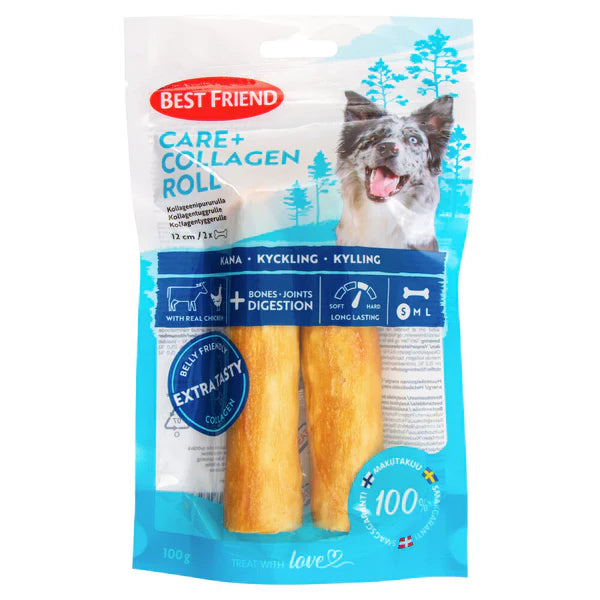 Best Friend Care+ Collagen Roll kollageenipururulla kana 12 cm 2 kpl 100 g