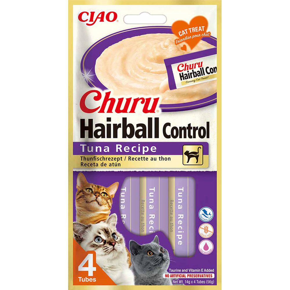 Churu Hairball control tonnikala herkkutahna kissalle 4 x 14 g