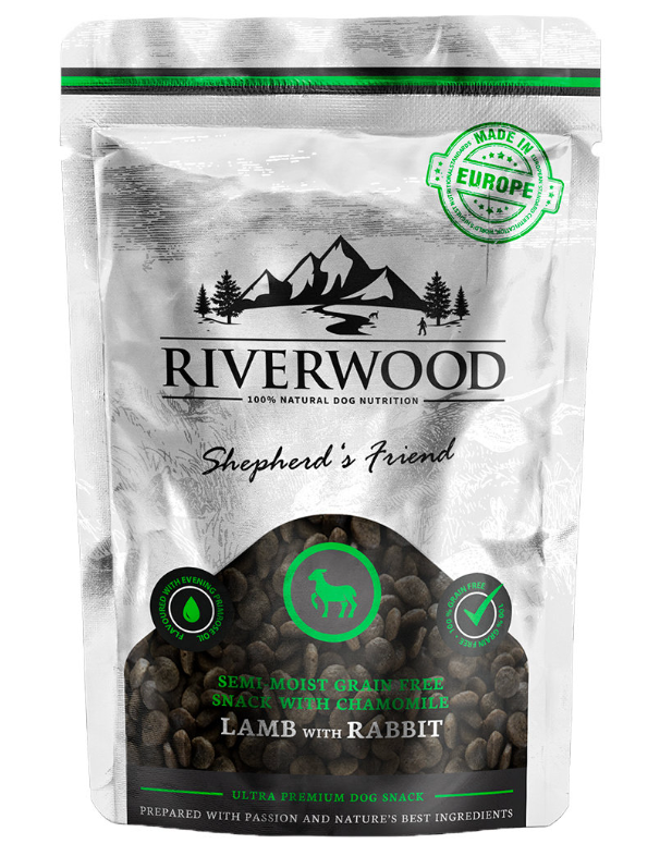 Riverwood puolikostea viljaton makupala lammas & jänis 200 g