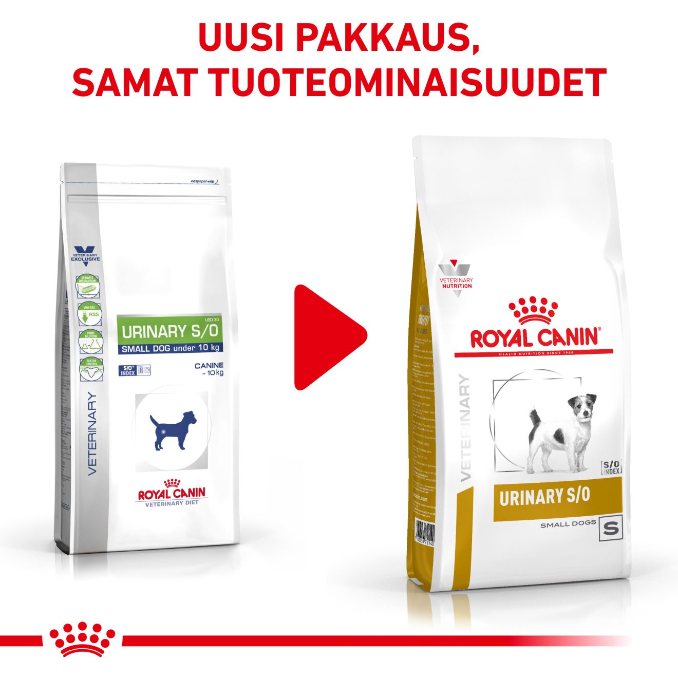 Royal Canin Veterinary Diets Urinary S/O Small Dogs koiran kuivaruoka 1,5 kg