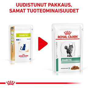 Royal Canin Veterinary Diets Weight Management Diabetic Slices In Gravy annospussi kissan märkäruoka 12 x 85 g