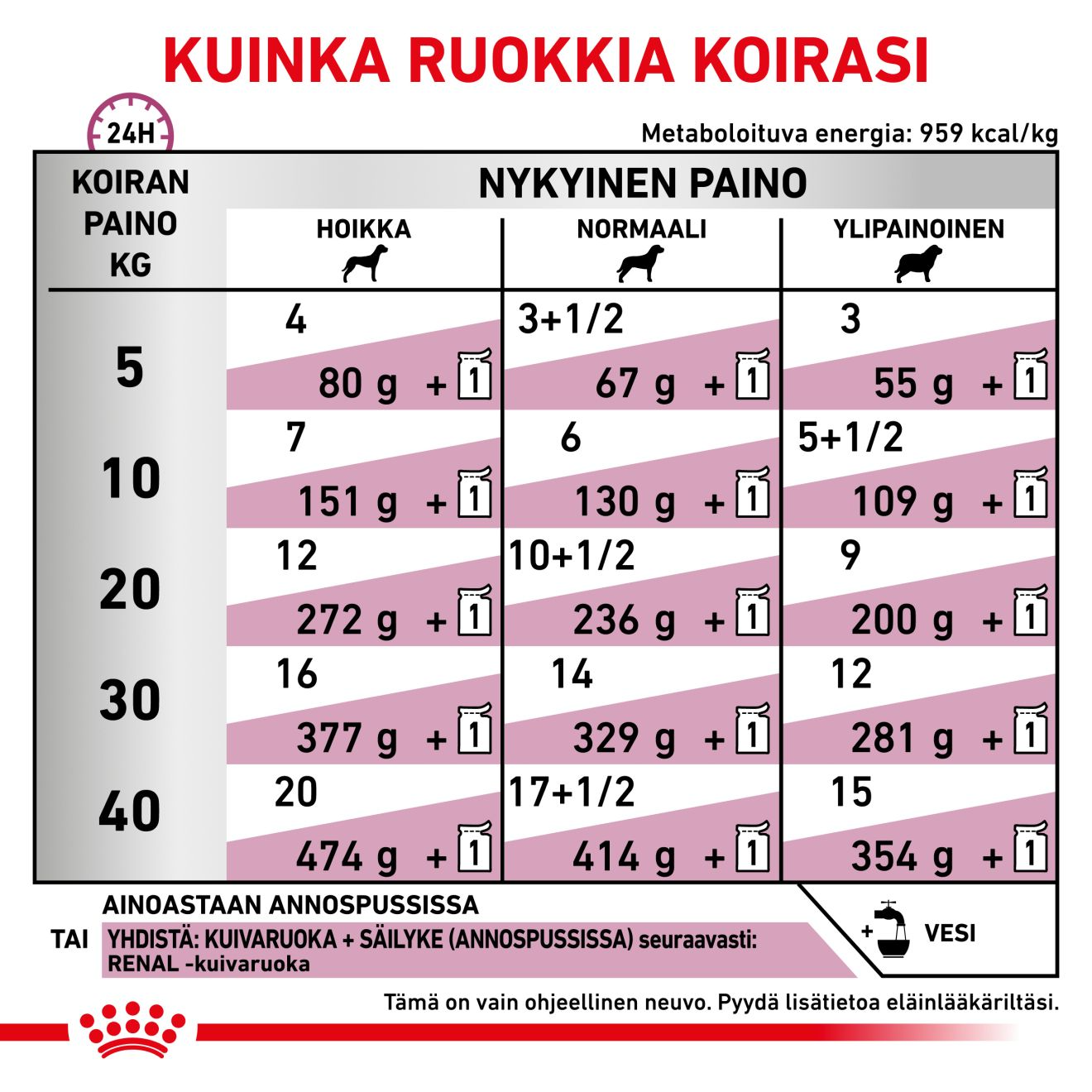 Royal Canin Veterinary Diets Vital Renal annospussi koiran märkäruoka 12 x 100 g