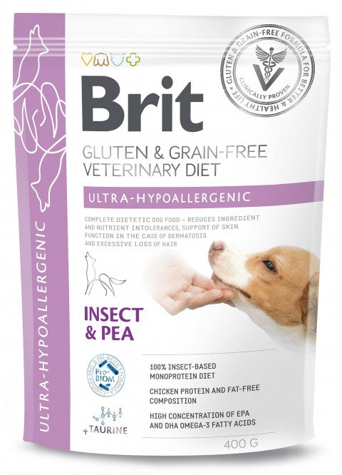 Brit Ultra-hypoallergenic Insect & Pea koiralle 400 g