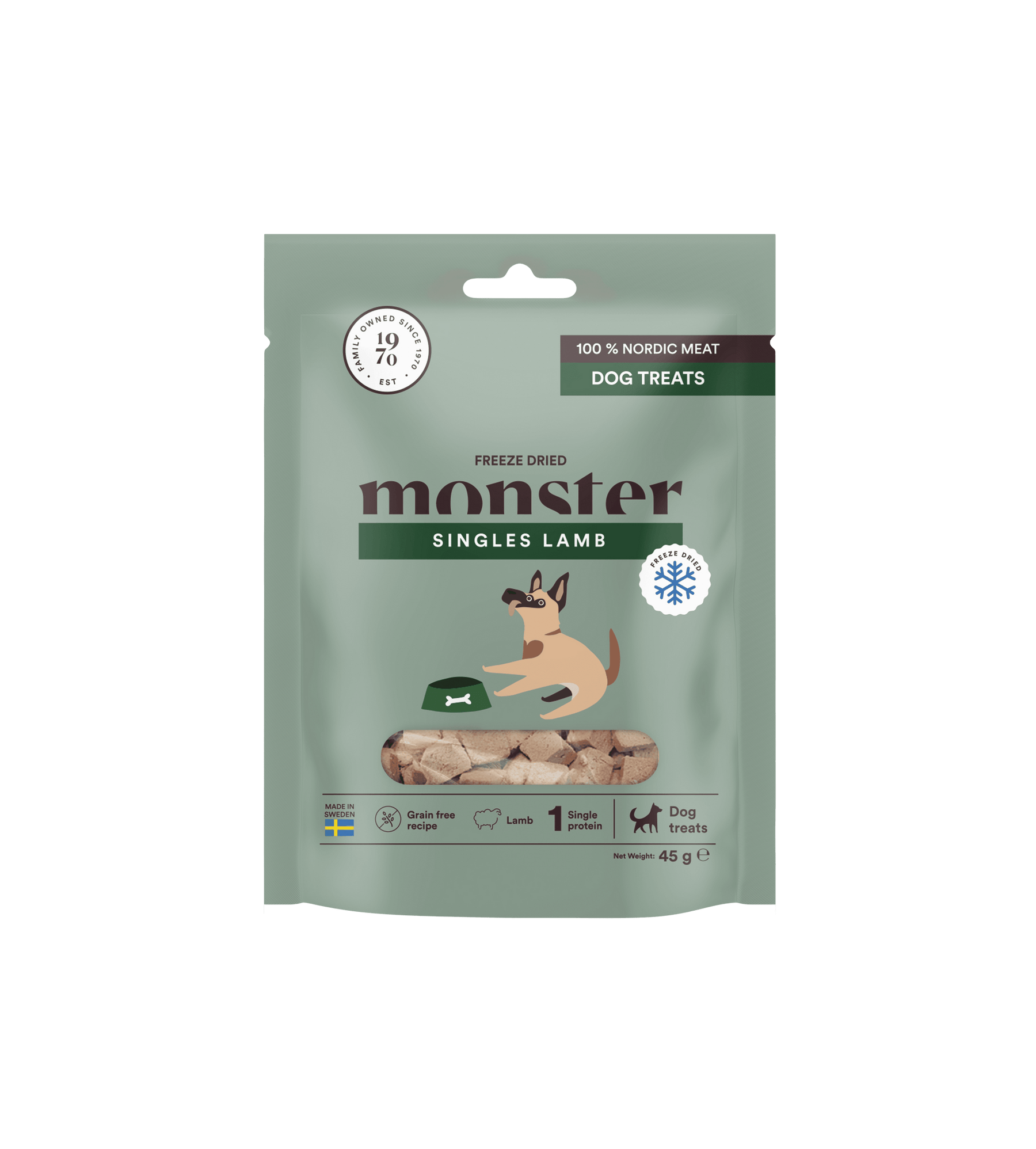 Monster Dog Freeze Dried Treats Lamb koiralle 45 g