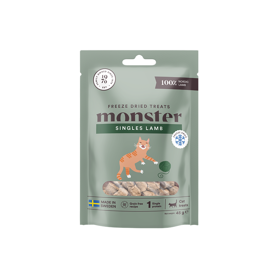 Monster Cat Freeze Dried Treats Singles Lamb kissalle 45 g