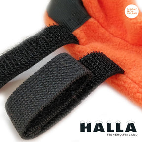 HALLA-fleecetossut oranssit 4 kpl pakkaus XS