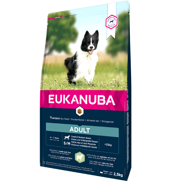 Eukanuba Canine Adult Small & Medium Lamb & Rice 2,5 kg